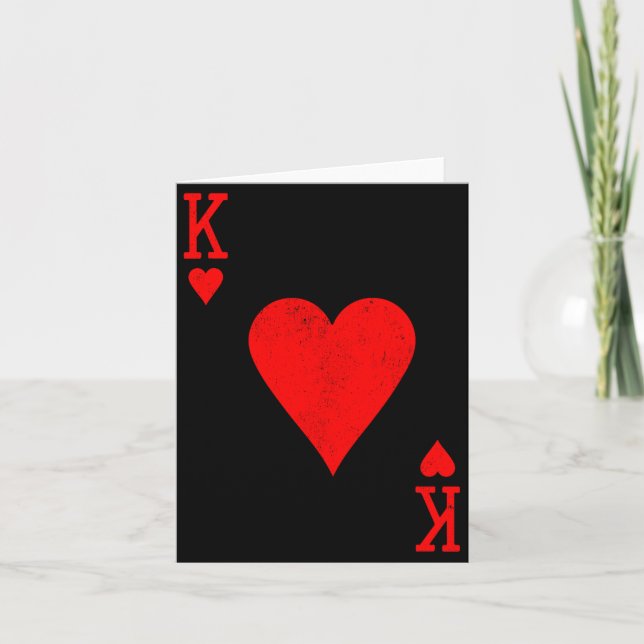 King Of Hearts Matching Couple Saint Valentine's D Kort (Framsida)