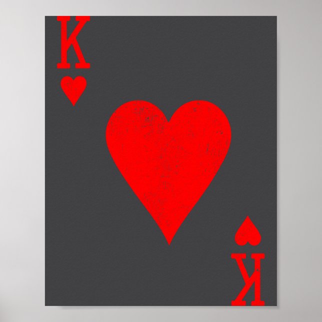 King Of Hearts Matching Couple Saint Valentine's D Poster (Framsidan)