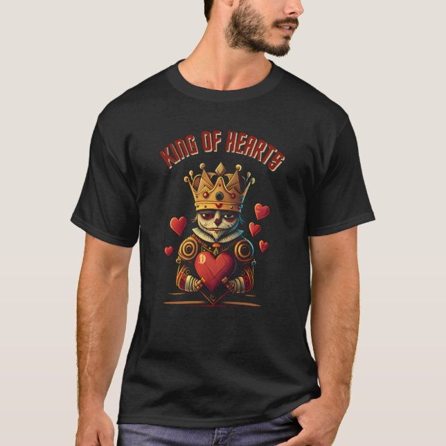 King Of Hearts Matching Couple Saint Valentine's D T Shirt (Framsida)
