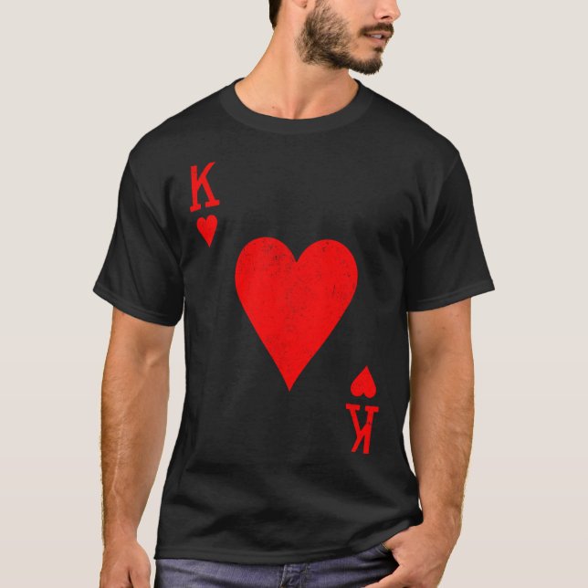 King Of Hearts Matching Couple Saint Valentine's D T Shirt (Framsida)