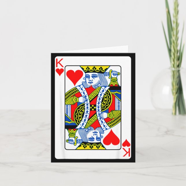 King Of Hearts Playing Card Valentine Costume  Kort (Framsida)