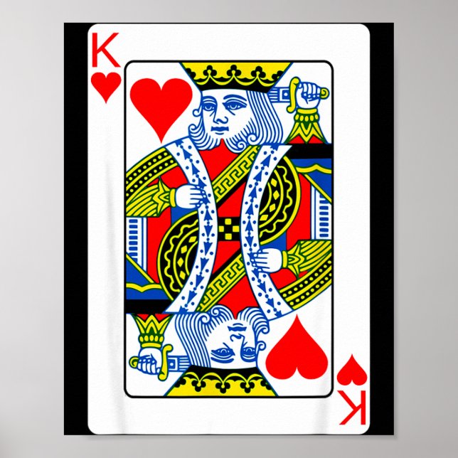 King Of Hearts Playing Card Valentine Costume  Poster (Framsidan)