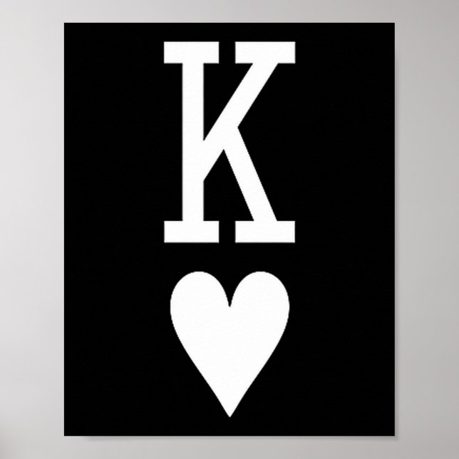King Of Hearts Queen Of Hearts Couples Matching Me Poster (Framsidan)