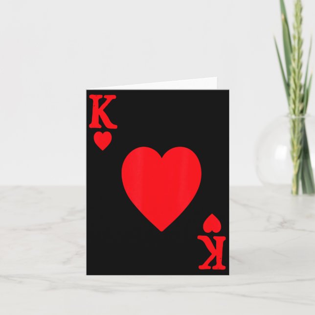 King Of Hearts Valentine's Day Lover Royal Flush F Kort (Framsida)