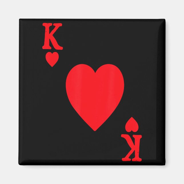 King Of Hearts Valentine's Day Lover Royal Flush F Magnet (Framsidan)