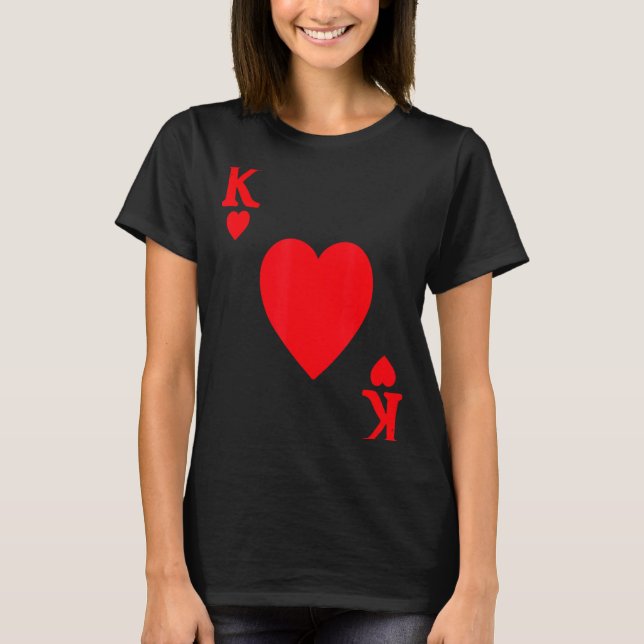 King Of Hearts Valentine's Day Lover Royal Flush F T Shirt (Framsida)