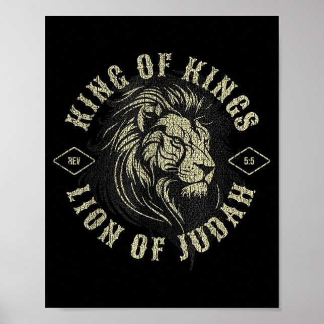 King Of Kings Lion Of Judah Christian Faith Religi Poster (Framsidan)