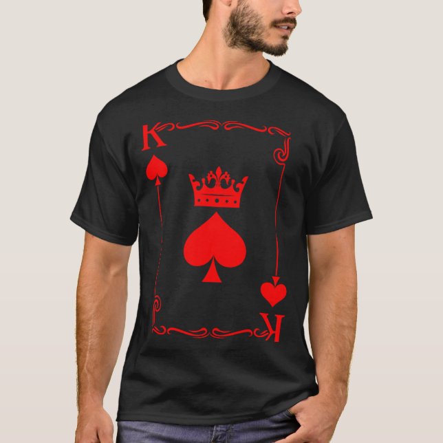 King Of Spade Game Black History Playing Card Men  T Shirt (Framsida)