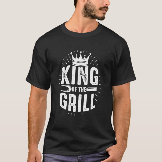 King Of The Grill Barbecue Master Barbecue Beer Ba T Shirt (Framsida)