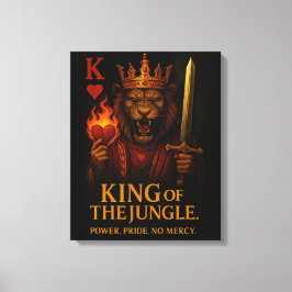 King of the Jungle Art – Powerful Lion and Fire Canvastryck