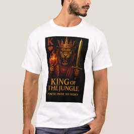 King of the Jungle Art – Powerful Lion and Fire T Shirt