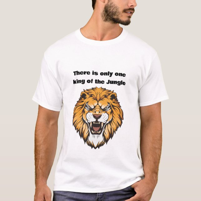 King of the Jungle Lejon T-Shirt (Framsida)