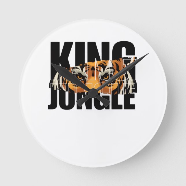 King of the Jungle Rund Klocka (Framsida)