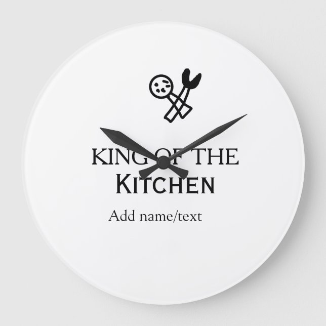 King of the kitchen chef cooking add name crown ha stor klocka (Framsida)