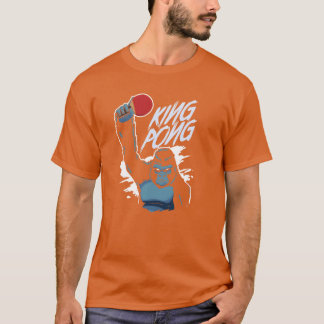 King Pong table tennis Gorilla kong gift sport vin T Shirt