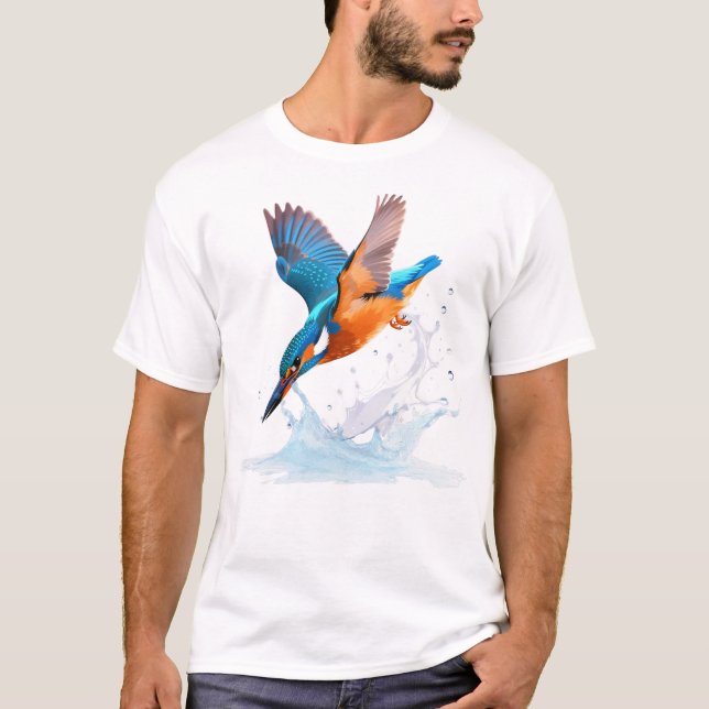 King Protea Exotic Watercolor Botanical T Shirt (Framsida)