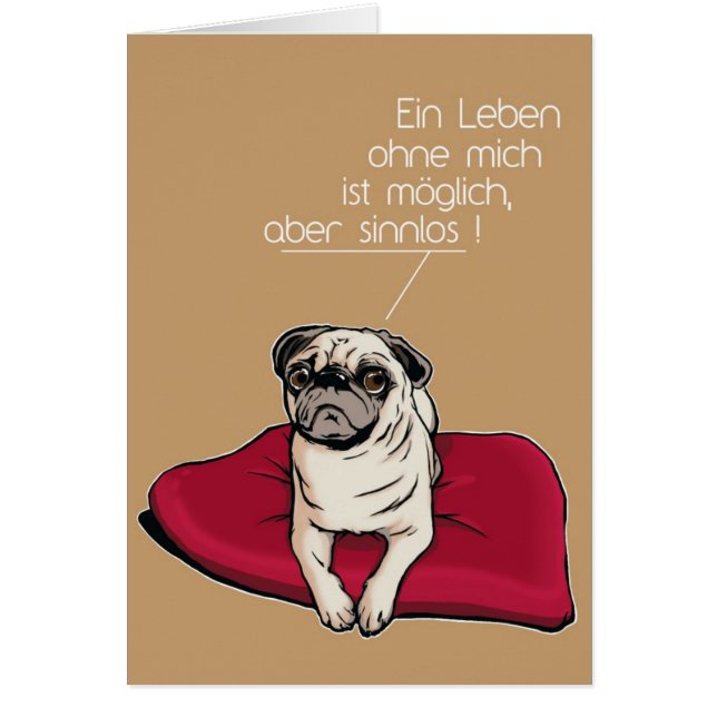 King Pug 2 Hälsningskort (Framsidan)