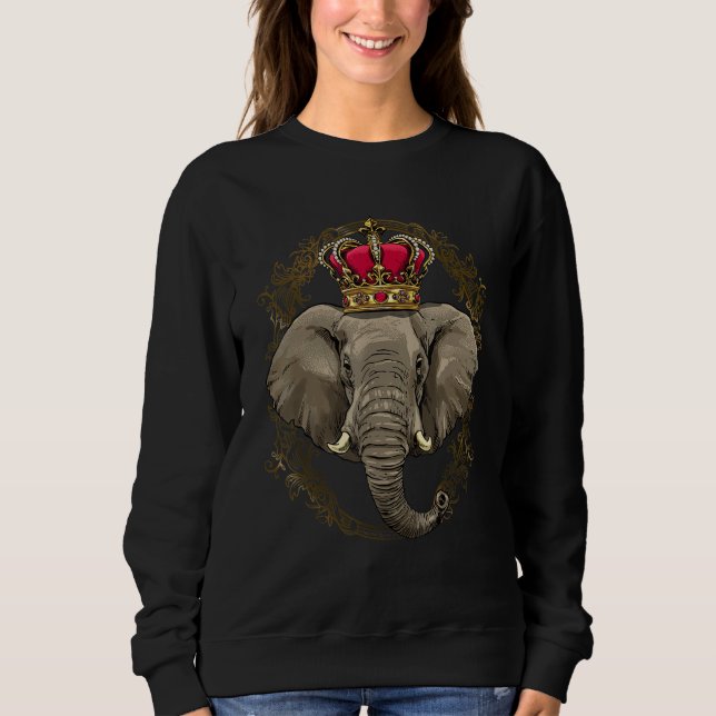 King Queen Elephant Princess African Animal Elepha T Shirt (Framsida)