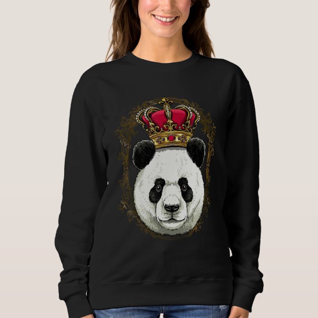 King Queen Giant Panda Princess Animal  Bear T Shirt (Framsida)