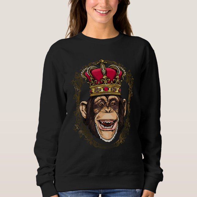 King Queen Monkey Princess Animal Primate Monkey T Shirt (Framsida)