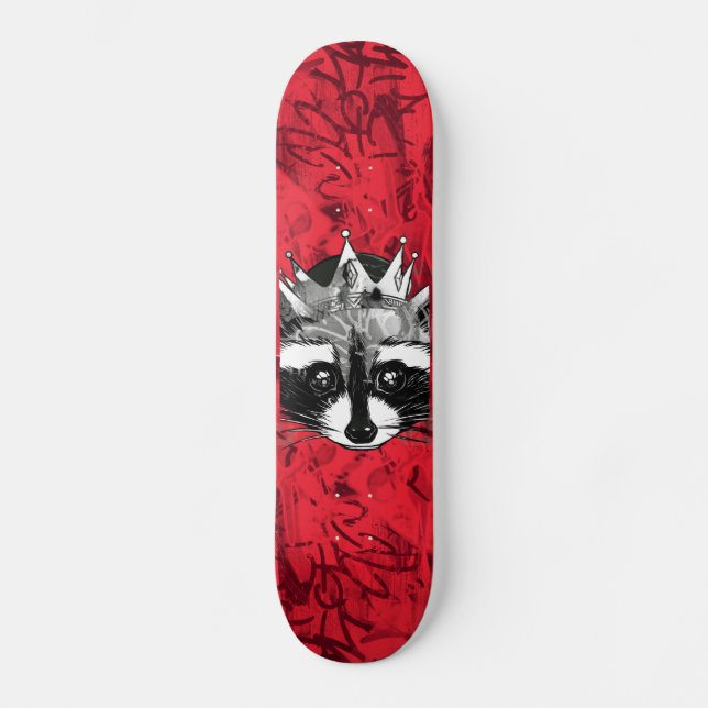 King Raccoon Skateboard Bräda 19,5 Cm (Framsida)