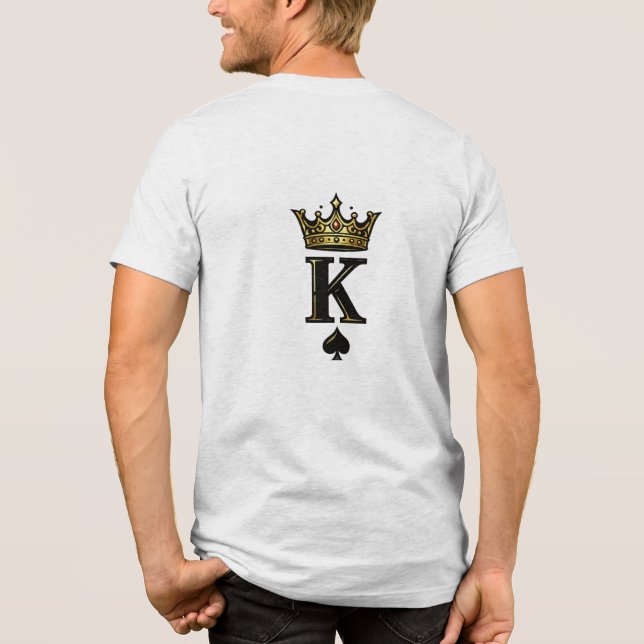 King Spade K – Minimal Couple Matching Design T Shirt (Baksida)