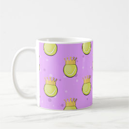 King Tennis - Seamless Pattern on Purple  Kaffemugg