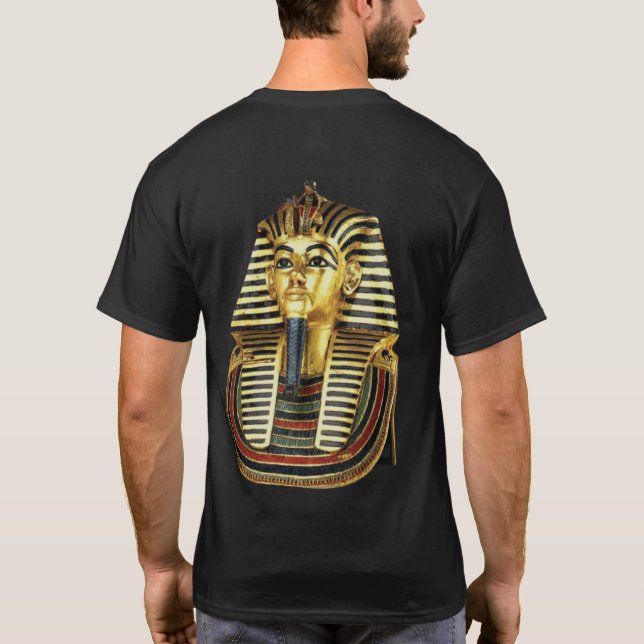 King Tut Guld Egyptisk Mask T Shirt (Baksida)