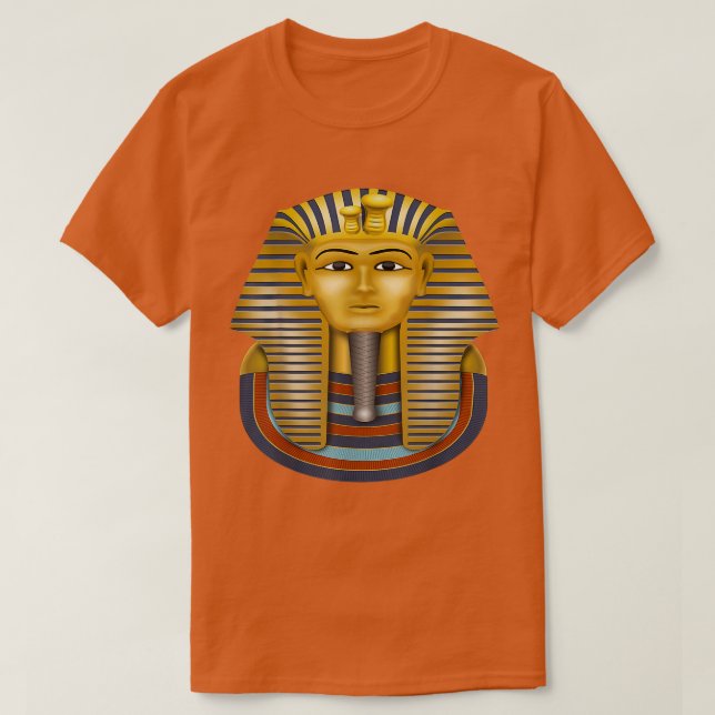 King Tut Tutankhamun Gold Mask Egyptian Ancient Go T Shirt (Design framsida)