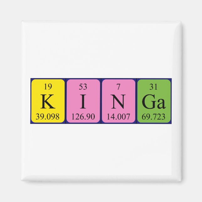 Kinga periodisk magnet bord namn (Framsidan)