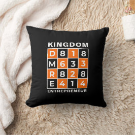 KINGDOM ENTREPRENEUR Christian Bible Verse Kudde