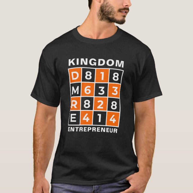 KINGDOM ENTREPRENEUR Christian Bible Verse T Shirt (Framsida)