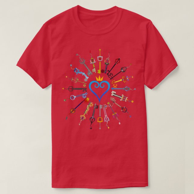 Kingdom Hearts Nycklar T Shirt (Design framsida)
