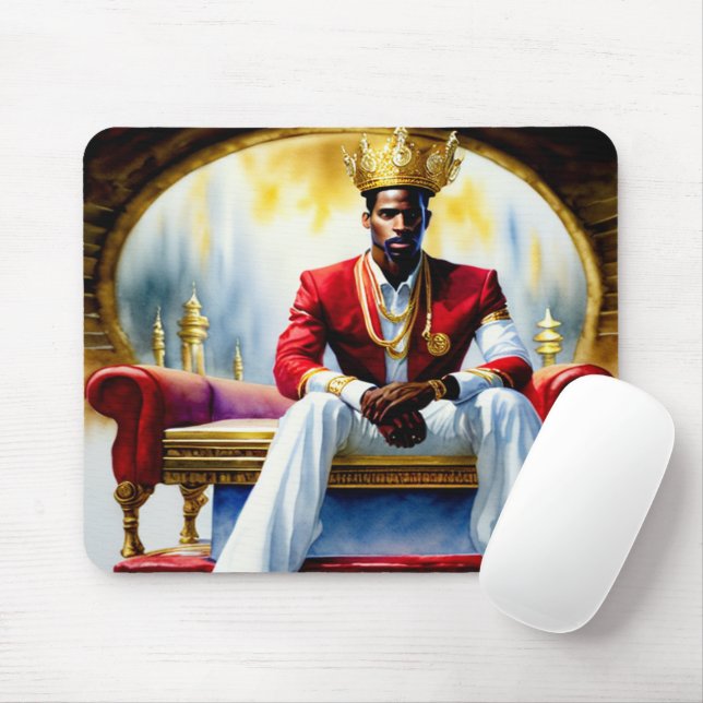 Kingdom Man Black Christian Art Mouse Pad Musmatta (Med mus)