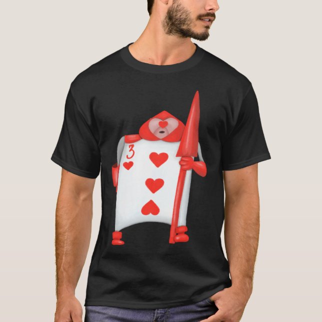 Kingdom O Magic Three Of Hearts T Shirt (Framsida)