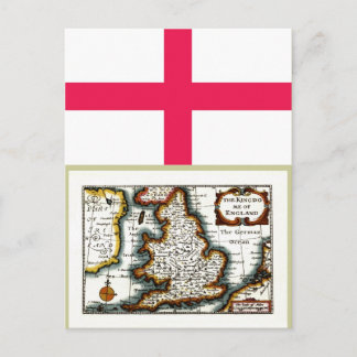 Kingdome of England (Konungariket England) Karta/F Vykort
