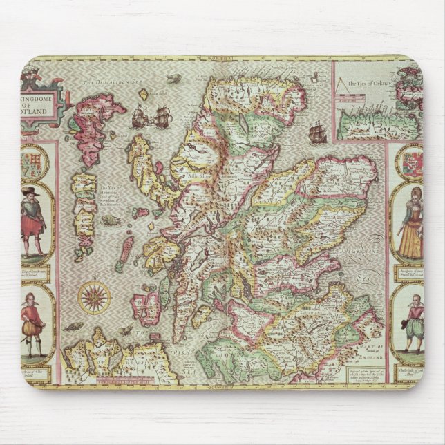 Kingdomen av Skottland som inristas av Jodocus Musmatta (Framsidan)