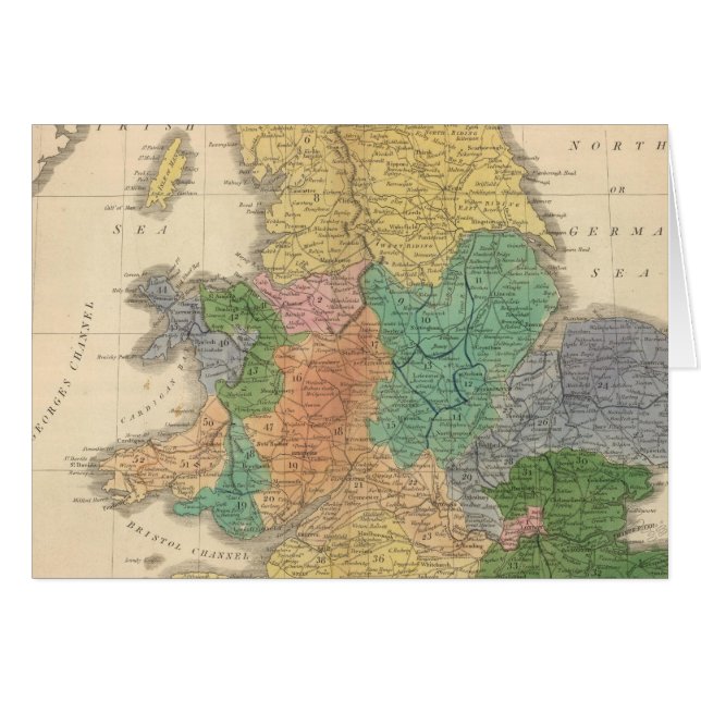 Kingdomer från anglosaxonerna hälsningskort (Framsidan Horizontal)