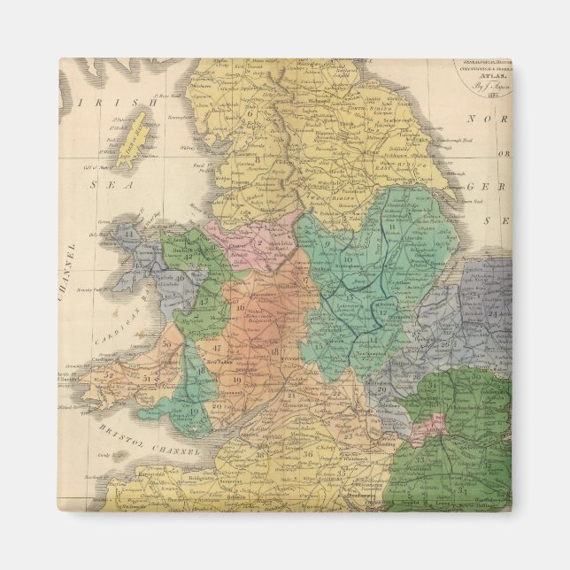 Kingdomer från anglosaxonerna magnet (Framsidan)