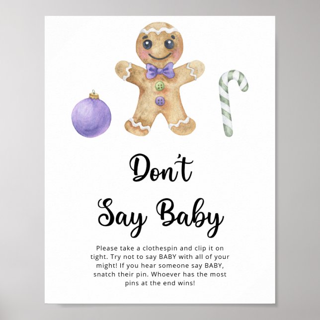 Kingerbröd - säg inte baby poster (Framsidan)
