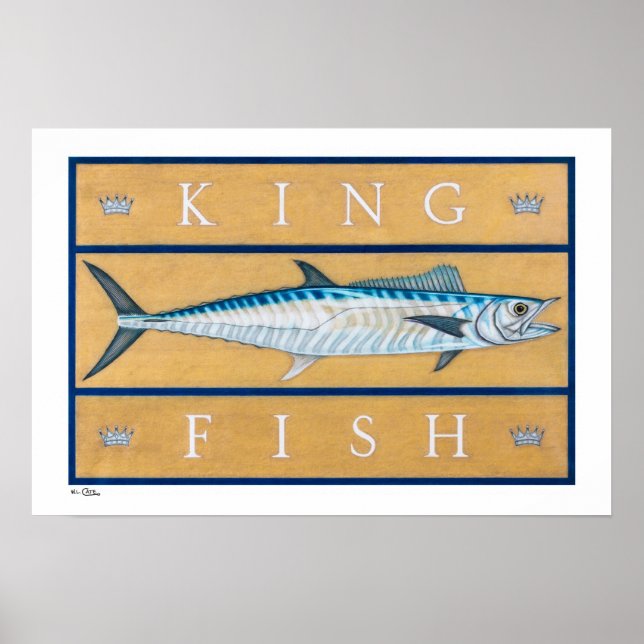 Kingfish-Poster, Tryckning och Ramar Poster (Framsidan)