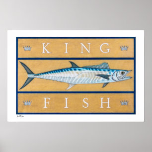 Kingfishaffischer, tryck och ramar