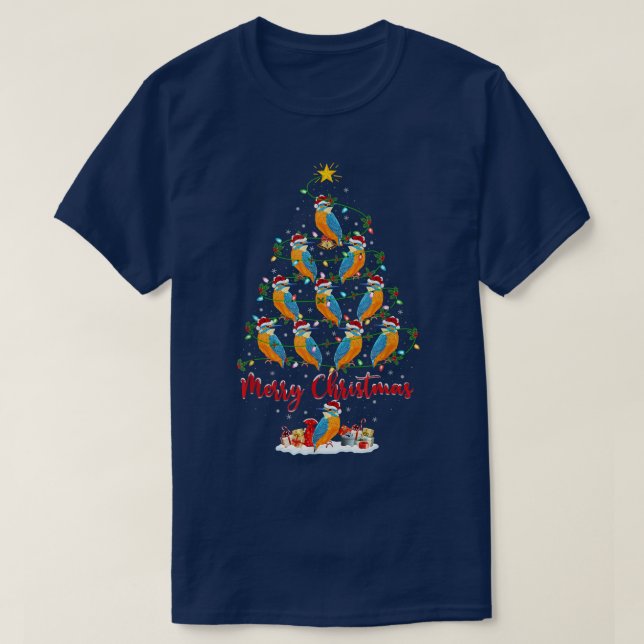Kingfisher Älskare Matching Santa Kingfisher Chris T Shirt (Design framsida)