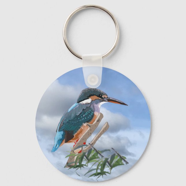 Kingfisher and Willow  Nyckelring (Framsida)