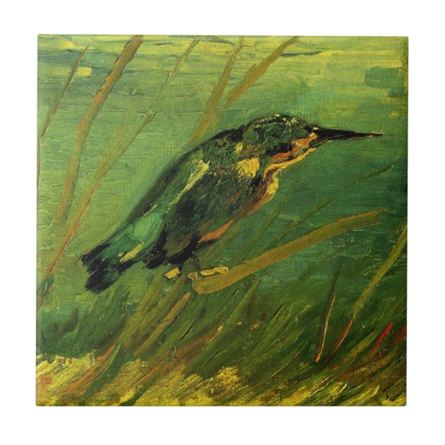 Kingfisher av Vincent van Gogh Kakelplatta (Framsidan)