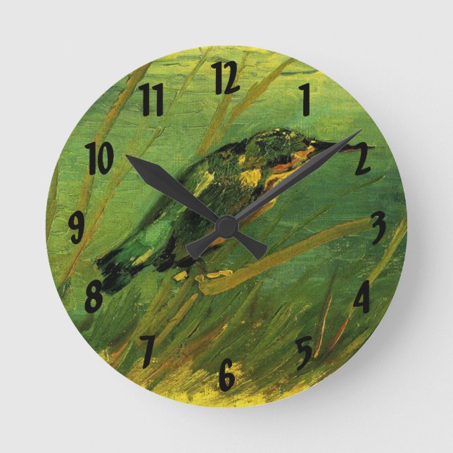Kingfisher av Vincent van Gogh Rund Klocka (Framsida)