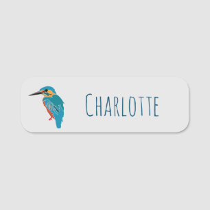 Kingfisher Bird Back to school Namnbricka