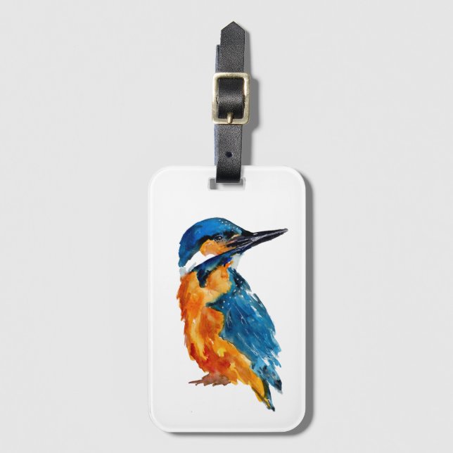 Kingfisher Bird Bagagebricka (Framsida vertikal)