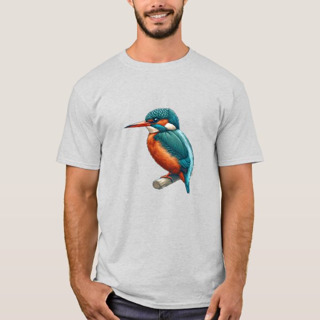 Kingfisher bird Basic T-Shirt (Framsida)
