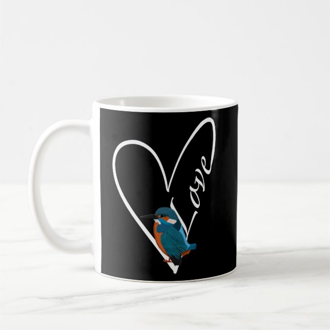 Kingfisher Bird Bird Fågelskådare Animal Biolog Kaffemugg (Vänster)